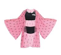 WANHONGYUE Demon Slayer Kamado Nezuko Maillot de Bain Femme 3 Pièces avec Kimono Cardigan Eté Plage Baignade Ensemble Bikini Cover Up Set, L