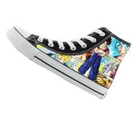 WANHONGYUE Dragon Ball Anime Unisexe Baskets Montantes à Lacets Baskets Hautes Canvas Sneakers Bottines Mode 42 EU Noir / 10