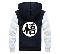 WANHONGYUE Dragon Ball Son Goku Anime Hiver Chaud Hoodie Sweat à Capuche Doublée Polaire Veste Blouson Unisexe Epaisse Zippé Sweat-Shirt Manteau 887/6 S