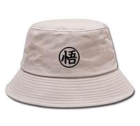WANHONGYUE Dragon Ball Z Goku Anime Bucket Hat Chapeau de Seau Unisexe Anti-UV Chapeau de Soleil de Plage Eté Pliables Chapeaux de Pêcheur Bob Bonnet Beige/1