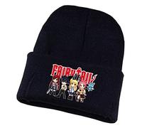 WANHONGYUE Fairy Tail Anime Bonnet Chapeau Tricoté pour Homme Femme Unisexe Beanie Hat Chapeaux d'hiver Skullcap Noir/8