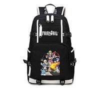 WANHONGYUE Fairy Tail Anime Knapsack Sac à Dos Cartable Laptop Backpack pour Étudiant Noir-13