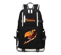 WANHONGYUE Fairy Tail Anime Knapsack Sac à Dos Cartable Laptop Backpack pour Étudiant Noir-3