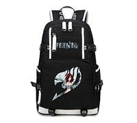 WANHONGYUE Fairy Tail Anime Knapsack Sac à Dos Cartable Laptop Backpack pour Étudiant Noir-5