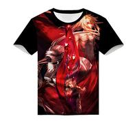 WANHONGYUE Fullmetal Alchemist Anime Impression 3D à Manches Courtes T-Shirt Adulte Cosplay Japonais Tops Tee Chemises 15 M