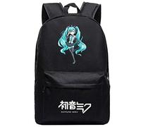 WANHONGYUE Hatsune Miku Anime Cosplay Sac à Dos Loisir Sac de Court Voyage Backpack Noir /11