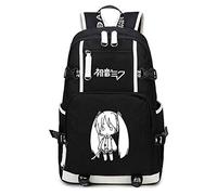 WANHONGYUE Hatsune Miku Lumineux Knapsack Sac à Dos Ordinateur Portable Cartable Laptop Backpack pour Étudiant Noir-5