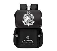 WANHONGYUE Jeu Monster Hunter MH Cosplay Sac à Dos pour Ordinateur Portable 15,6 Pouces Sac d'école Sac Loisir Backpack Noir / 15