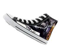 WANHONGYUE My Hero Academia Anime Unisexe Baskets Montantes à Lacets Baskets Hautes Canvas Sneakers Bottines Mode 40 EU Noir / 15