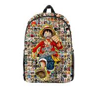 WANHONGYUE One Piece Anime Backpack Sac à Dos Sacs portés Dos Sac d'école pour Garçon et Fille / 31