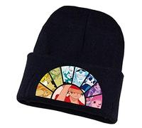 WANHONGYUE One Piece Monkey D Luffy Anime Bonnet Chapeau Tricoté pour Homme Femme Unisexe Beanie Hat Chapeaux d'hiver Skullcap Noir/21