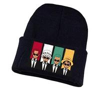 WANHONGYUE One Piece Monkey D Luffy Anime Bonnet Chapeau Tricoté pour Homme Femme Unisexe Beanie Hat Chapeaux d'hiver Skullcap Noir/6