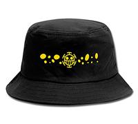WANHONGYUE One Piece Monkey D Luffy Anime Bucket Hat Chapeau de Seau Unisexe Anti-UV Chapeau de Soleil de Plage Eté Pliables Chapeaux de Pêcheur Bob Bonnet Noir/9