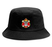 WANHONGYUE One Piece Monkey D Luffy Anime Bucket Hat Chapeau de Seau Unisexe Anti-UV Chapeau de Soleil de Plage Eté Pliables Chapeaux de Pêcheur Bob Bonnet Noir/15
