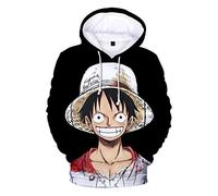 WANHONGYUE One Piece Monkey D Luffy Anime Hoodie Sweat à Capuche Cosplay Survêtement 3D Imprimer Pullover Hooded Sweatshirts Manteau 775/2 L