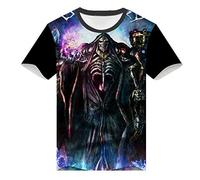 WANHONGYUE Overlord Anime Impression 3D à Manches Courtes T-Shirt Adulte Cosplay Japonais Tops Tee Chemises 8 XL