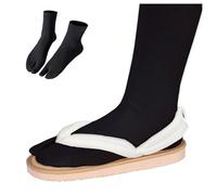 WANHONGYUE Sabots Gétas Agatsuma Zenitsu Uzui Tengen Cosplay Chaussures Tongs Sandales Pantoufles avec Tabi Chaussettes, b, Erwachsene EU 36-37