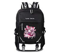 WANHONGYUE Touhou Project Anime Sac d'école Laptop Backpack Étudiant Sac à Dos avec Port de Charge USB Noir / 29