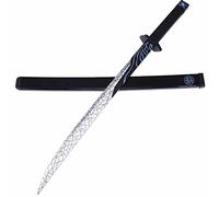 WANHUI Épée Modèle Arme de Scissor Seven Epee de Ninja en Bois Magic Blade Épée Cosplay avec Gaine Accessoires d'halloween 83cm/107cm (Color : Silver, Size : 83CM)