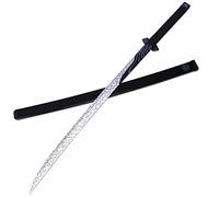 WANHUI Épée Modèle Arme de Scissor Seven Epee de Ninja en Bois Magic Blade Épée Cosplay avec Gaine Accessoires d'halloween 83cm/107cm (Color : Silver, Size : 107CM)