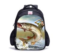 Waniyin Sac à dos pour enfants adultes poisson Sac à dos classique Sac d'école pour enfants unisexe sac à dos décontracté mode jeunesse (41x28x12 cm/16 pouces) Sac à dos imprimé en 3D