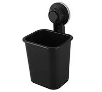 Wanjorlay 1 Pièce Ventouse Brosse à Dents Porte-Gobelet Support en Plastique Porte-Dentifrice BoîTe de Rangement pour Cuisine Salle de Toilette Noir