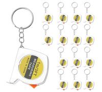 Wanjorlay 15 Mini-Mètres Rubans Rétractables, Porte-Clés, 1 M/3 Pi, Échelle Métrique/Pouce, à Mesurer Flexible