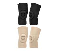 Wanjorlay 2 paires de protège-genoux, coussins et protège-genoux, genouillères respirantes pour football, basketball, danse, patinage artistique, M