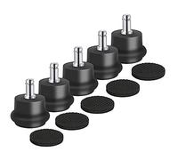 Wanjorlay 5 PièCes Cloche Glisse Chaise de Bureau de Remplacement ou Tabouret Roulettes Pivotantes à Roulettes Fixes Fixes, Roues de Chaise de Bureau