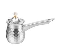 Wanjorlay Cafetière turque, cafetière en acier inoxydable, plaque de cuisson, seau à lait au chocolat avec bec verseur, 200 ml