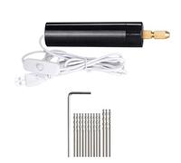 Wanjorlay Ensemble de Perceuse À Main -éLectrique 0.7-1.2Mm pour RéSine, Mini Perceuse éLectrique pour la Fabrication de D'éTau À Broche éLectrique