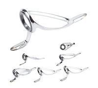 Wanjorlay Kit de RéParation de Canne À PêChe Kit de RéParation de Pointe de Tige Filature CouléE Guides de Canne À PêChe Ensemble de Remplacement Anneau en CéRamique en Acier