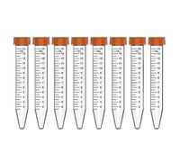 Wanjorlay Lot de 25 tubes de centrifugeuse coniques - Tubes de centrifugeuse de 15 ml - Tubes stériles avec bouchons à vis anti-fuite - Tubes coniques - Facile à utiliser - Transparent