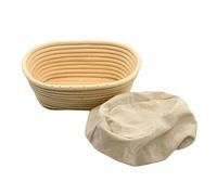 Wanjorlay Ovale ÉPreuvage Prouver Panier Rotin Pâte Banneton Brotform Outils-17X12X6Cm