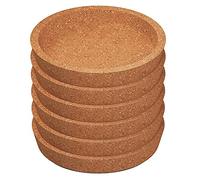Wanjorlay Paquet de 6 sous-Verres en LièGe, sous-Verres en LièGe Ronds Absorbants RéSistants à la Chaleur de 4 Pouces pour la Plupart des Types de Tasses au Bureau ou à