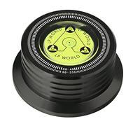 Wanjorlay Poids de disque vinyle en aluminium HiFi 50 Hz Stabilisateur de plaque LP Plateau vinyle Pince de poids en alliage d'aluminium Noir