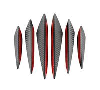 WANJUNSHANGMAOYOUXIAN 6Pcs Aileron de Pare-Chocs de Voiture pour Hyundai Bayon I 2021-2025, kit diffuseur Avant aérodynamique, Finition Fibre de Carbone étanche, PVC Durable