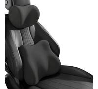 WANJUNSHANGMAOYOUXIAN Coussin de Voiture Oreiller Lombaire Appui-tête pour Renault Captur 2 E-Tech Hybrid 2020-2024 2025, Imperméable Ergonomique Mousse à Mémoire Appui Cervical Soutien Dorsal,Black