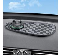 WANJUNSHANGMAOYOUXIAN Tapis Antidérapant de Tableau de Bord pour Renault Captur 2 E-Tech Hybrid 2020-2024 2025, Coussin de Fixation Imperméable avec Support de Téléphone pour Véhicules, Black Gray