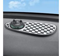 WANJUNSHANGMAOYOUXIAN Tapis Antidérapant de Tableau de Bord pour VW ID.4 E21 I 2020-2025, Coussin de Fixation Imperméable avec Support de Téléphone pour Véhicules, Black and White