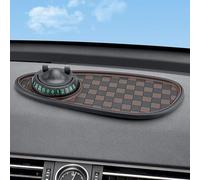 WANJUNSHANGMAOYOUXIAN Tapis Antidérapant de Tableau de Bord pour VW ID.4 E21 I 2020-2025, Coussin de Fixation Imperméable avec Support de Téléphone pour Véhicules,Black Brown