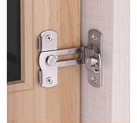 WANLIAN dingchi Loquet de porte à angle droit en acier inoxydable avec boucle à 90 degrés en nickel brossé