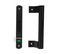 WANLIAN Ensembles de Poignées Coulissante,Serrure de porte coulissante à crochet pour fenêtre,Serrure à crochet pour porte coulissante encastrée,Porte mobile,Serrure unilatérale pour la maison(Noir))