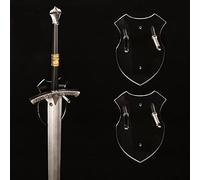 WANLIAN Épée murale support d’épée crochet mural affichage cintre support mural pour épée poignard hache keyblade pas d’épée-affichage vertical (Transparent 2 set)