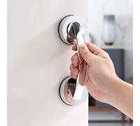 WANLIAN- Forte Poignée Ventouse en Verre pour Miroir, Porte de Réfrigérateur, Tiroir, Salle de Bain, Baignoire, Douche, Cuisine, Armoire (Argent Grand)