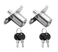 WANLIAN Lot de 2 serrures cylindriques pour placard, tiroir, boîte aux lettres, clé W - Différentes clés pour armoire, bureau, ordinateur