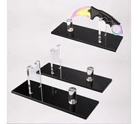 WANLIAN Lot de 2 supports à couteaux, support de présentoir unique en acrylique, présentoir à couteaux de collection, décoration d'intérieur (noir)
