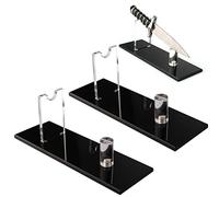 WANLIAN Lot de 2 supports de couteaux de bureau en acrylique pour couteaux d'entraînement (noir, lot de 2)