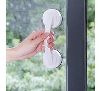 WANLIAN - Miroir en verre à ventouse puissante pour réfrigérateur, tiroir de salle de bain, main courante, poignée de douche, poignée de tiroir de cuisine à ventouse (blanc, grand)