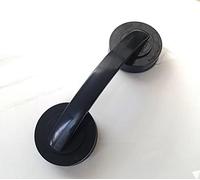 WANLIAN-Poignée de porte de miroir en verre de ventouse, réfrigérateur tiroir salle de bains ventouse mur main courante, baignoire douche poignée, cuisine tiroir ventouse armoire poignée (Noir)